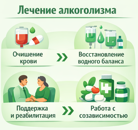лечение алкоголизма в Нягани этапы